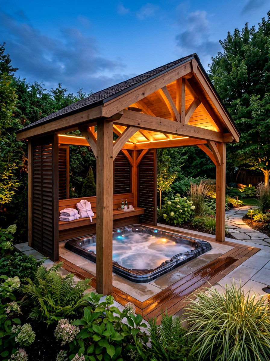 Hot Tub Gazebo - 30 gazebo decorating ideas