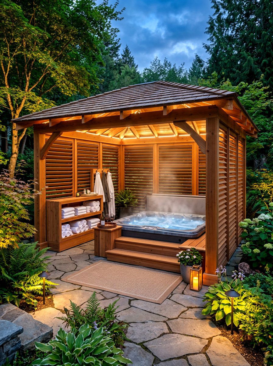 Hot Tub Gazebo Enclosure - 30 gazebo ideas