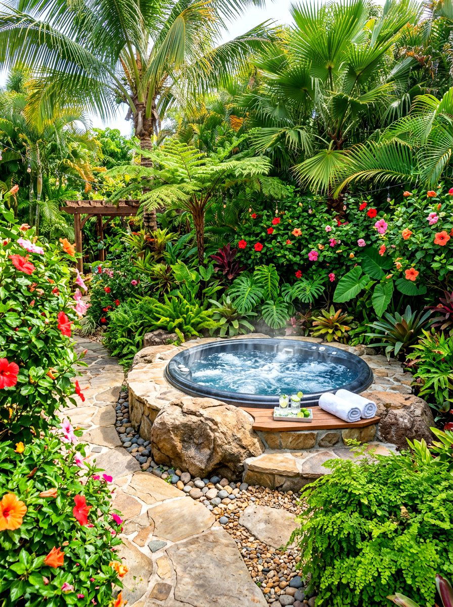 Hot Tub Landscaping - 30 hot tub patio ideas