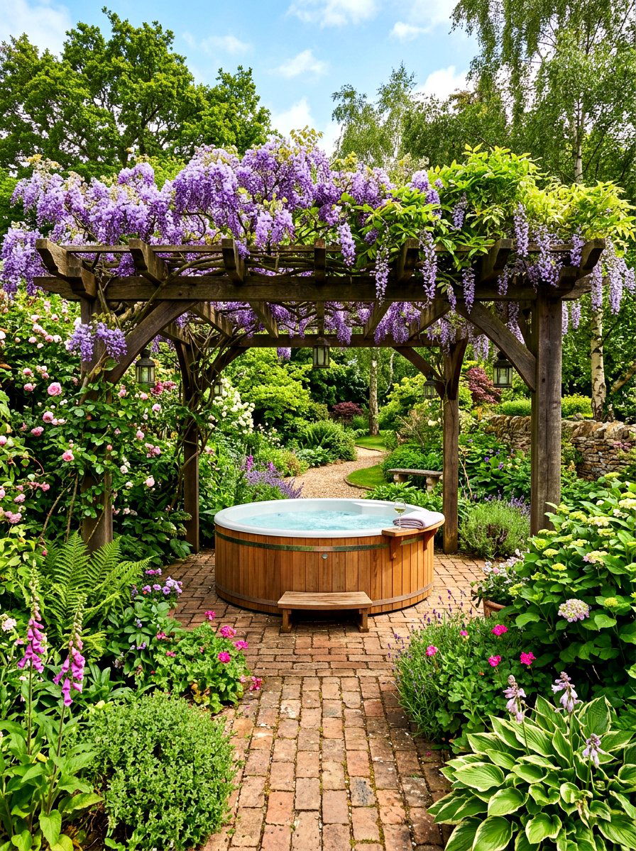 Hot Tub Pergola With Plants - 30 pergola over hot tub ideas