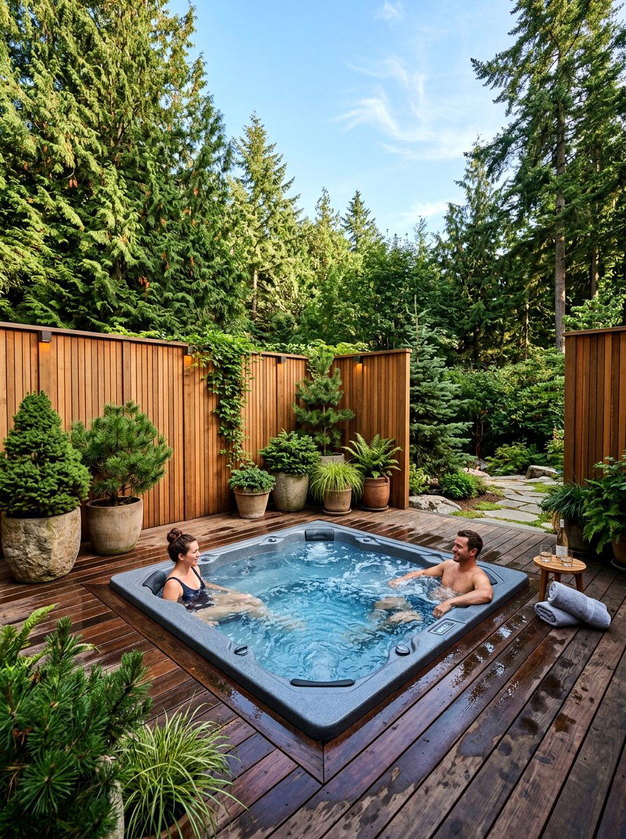 Hot Tub Spa Retreat - 30 backyard entertaining zone ideas