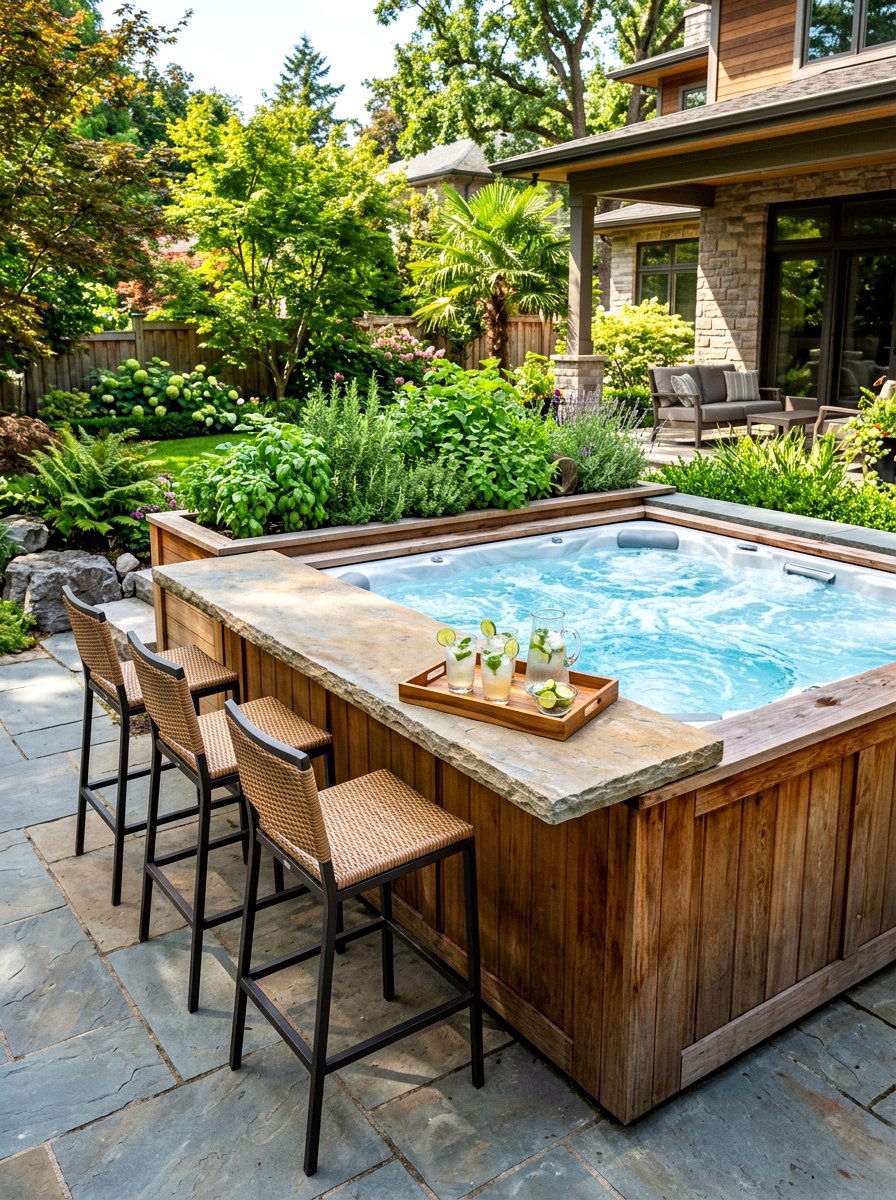30 Small Hot Tub Patio Ideas for Spa-Like Relaxation at Home