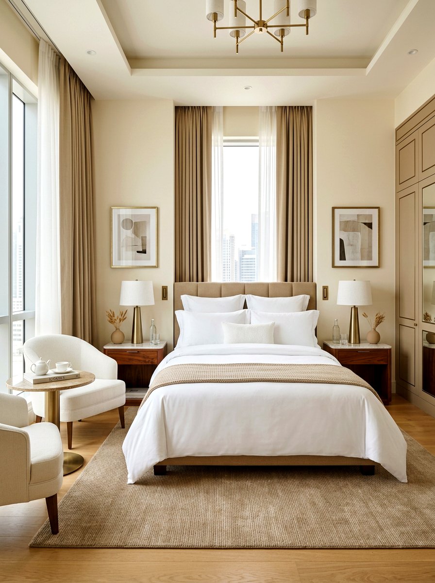 Hotel Inspired Suite - 30 sophisticated bedroom decor ideas