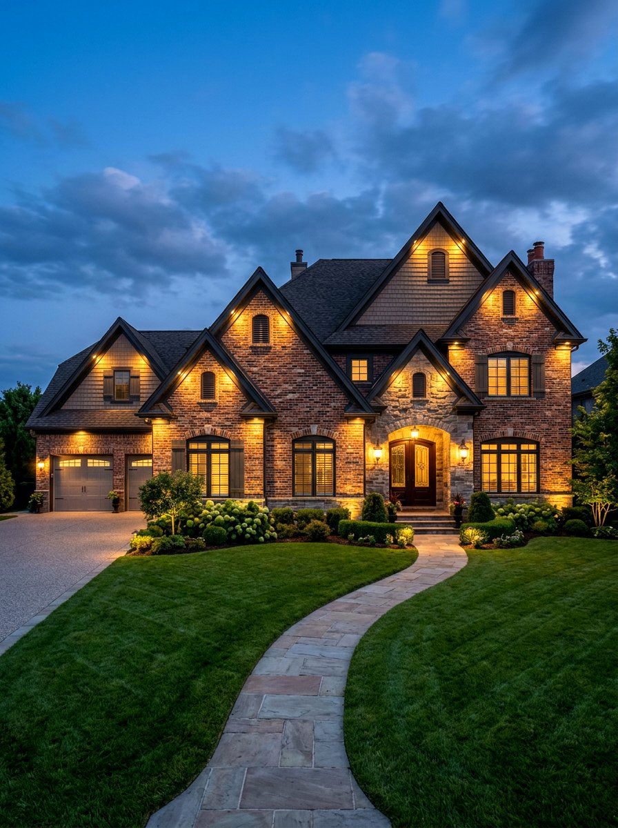 House facade accent light - 30 outdoor lighting ideas