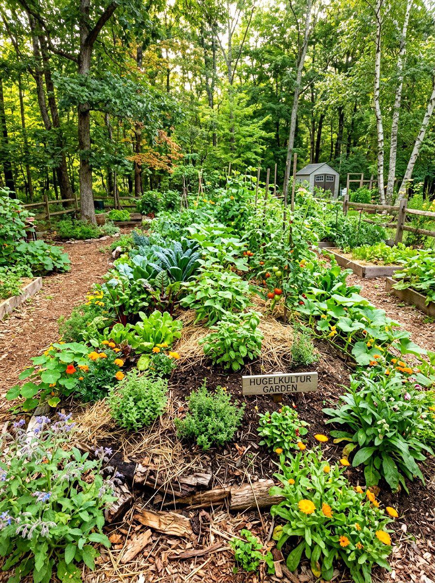 Hugelkultur Garden Bed - 30 vegetable garden layout ideas