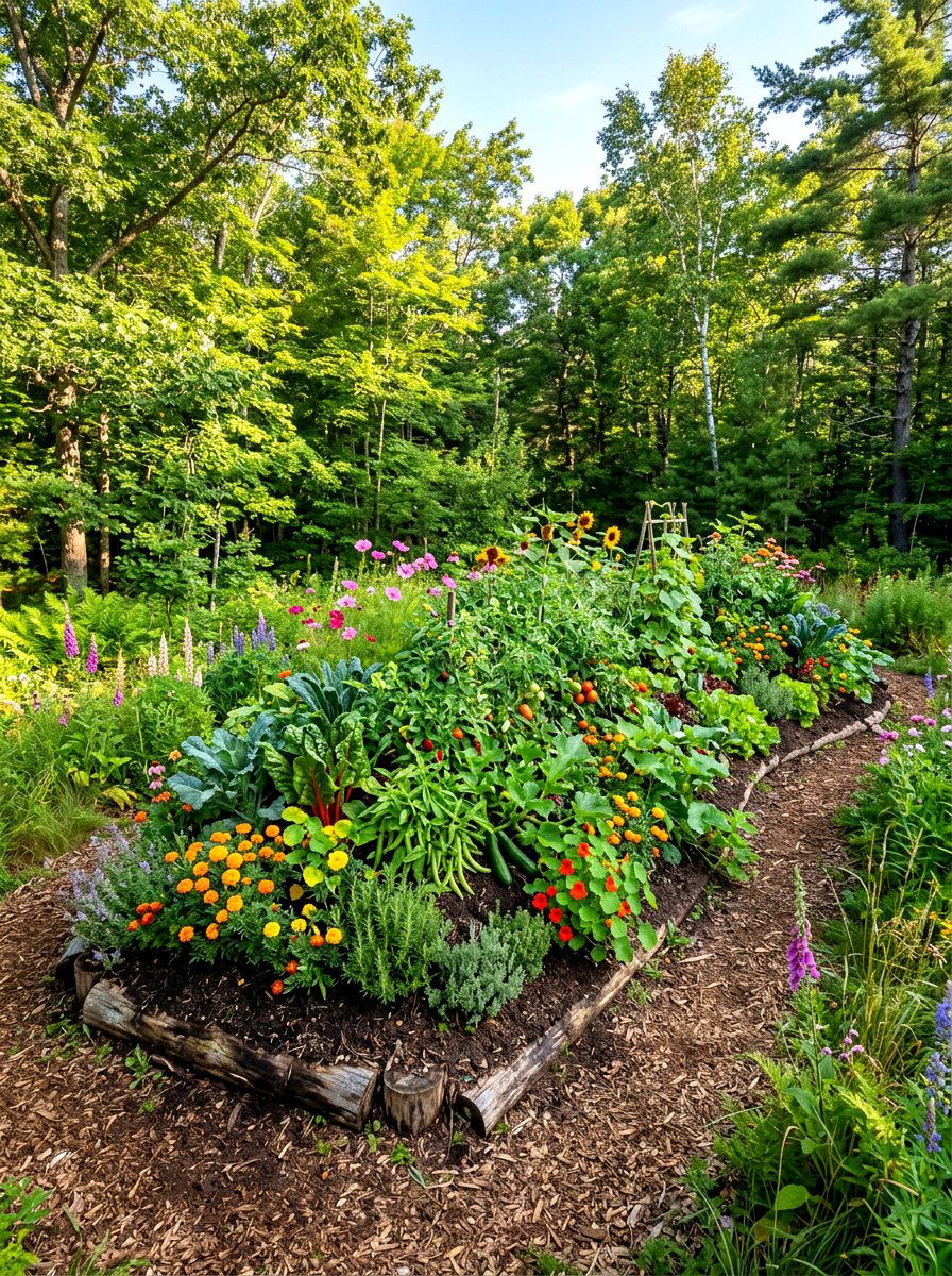 Hugelkultur Garden Bed - 30 organic vegetable garden ideas
