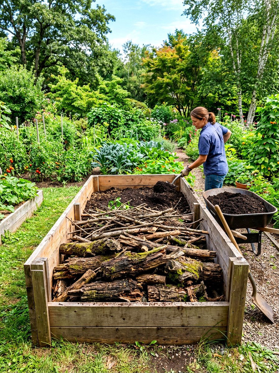 Hugelkultur Raised Bed Filling - 30 raised bed soil ideas