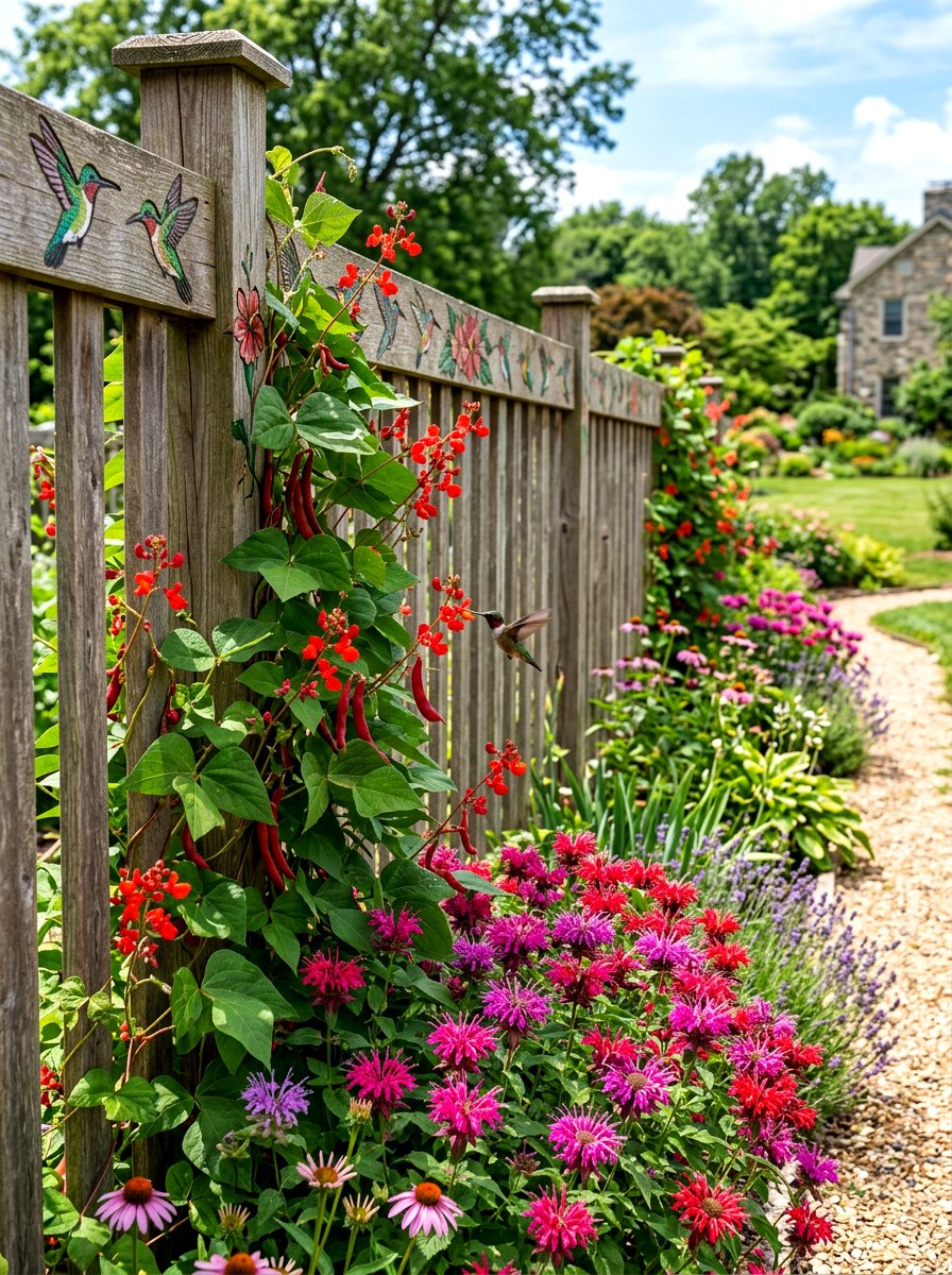 Hummingbird Fence Line - 30 hummingbird border ideas