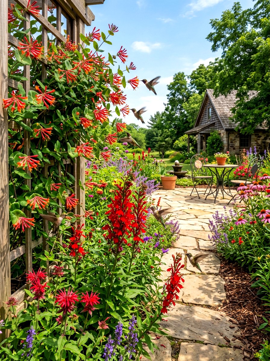 Hummingbird Garden - 30 native wildflower backyard ideas