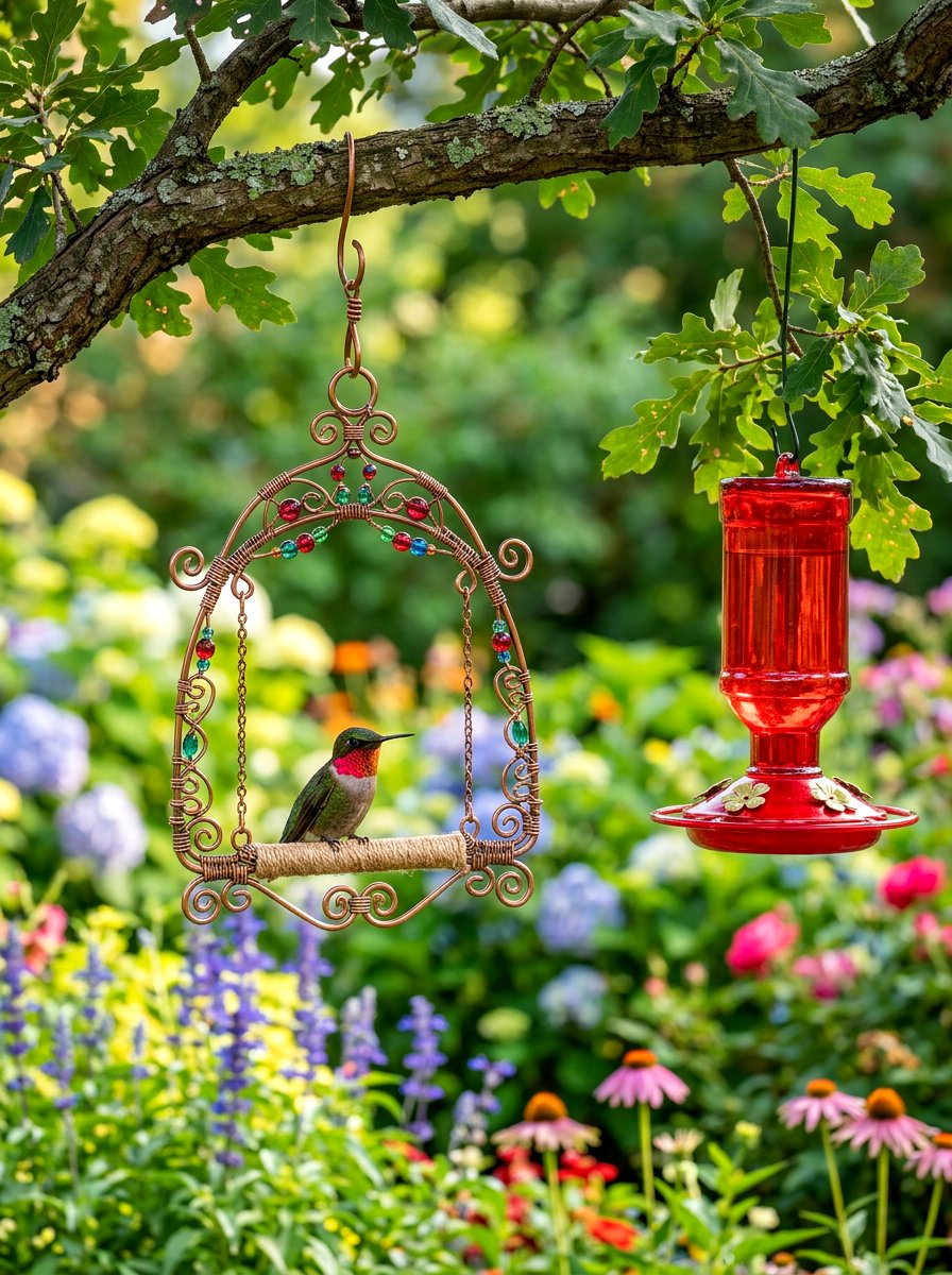 Hummingbird Swing - 30 hummingbird garden ideas