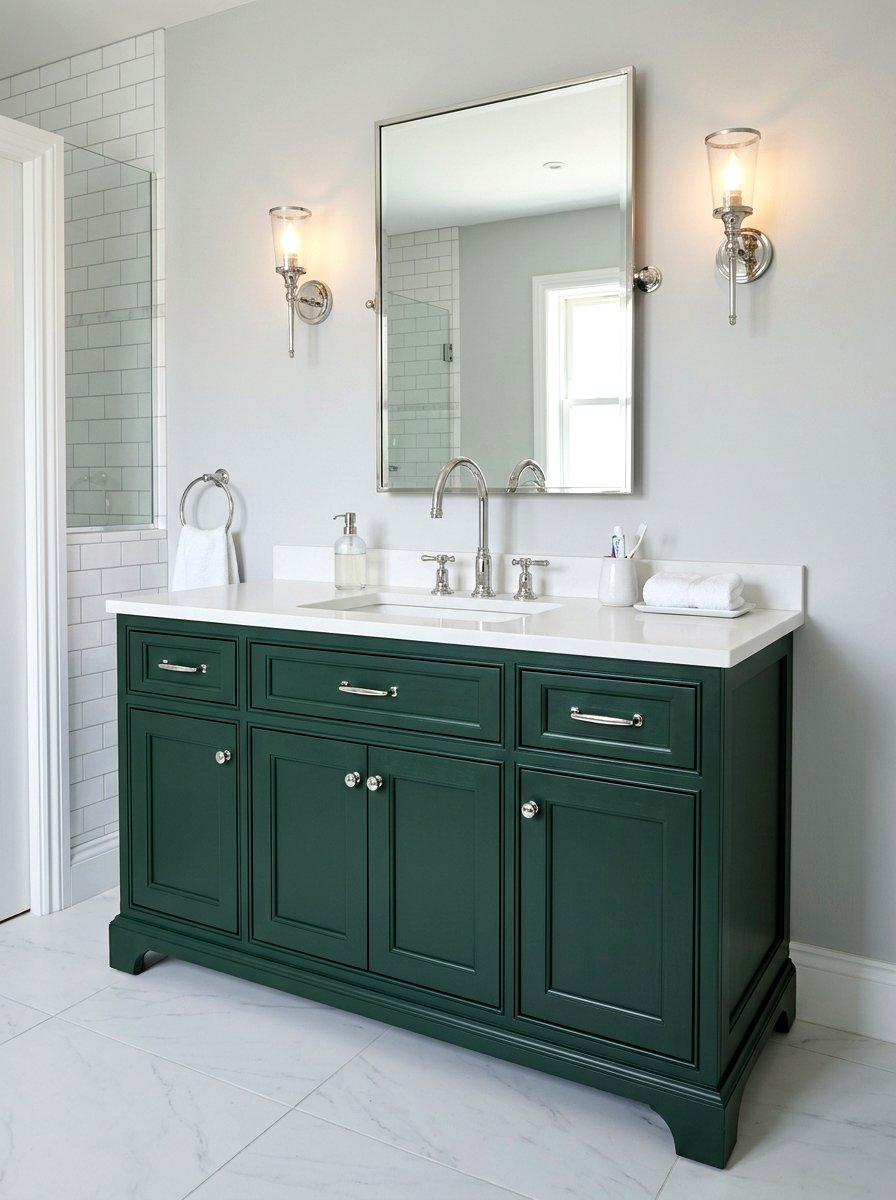 Hunter Green Bathroom Vanity - 30 green bathroom ideas