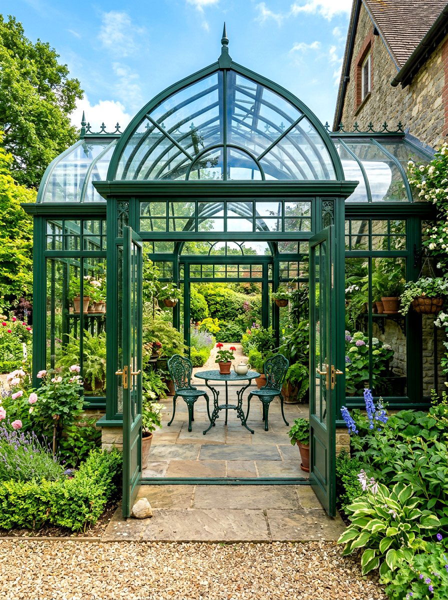 Hunter Green Conservatory - 30 saturated color room ideas