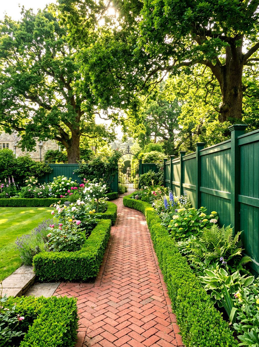 Hunter Green Fence - 30 fence paint ideas