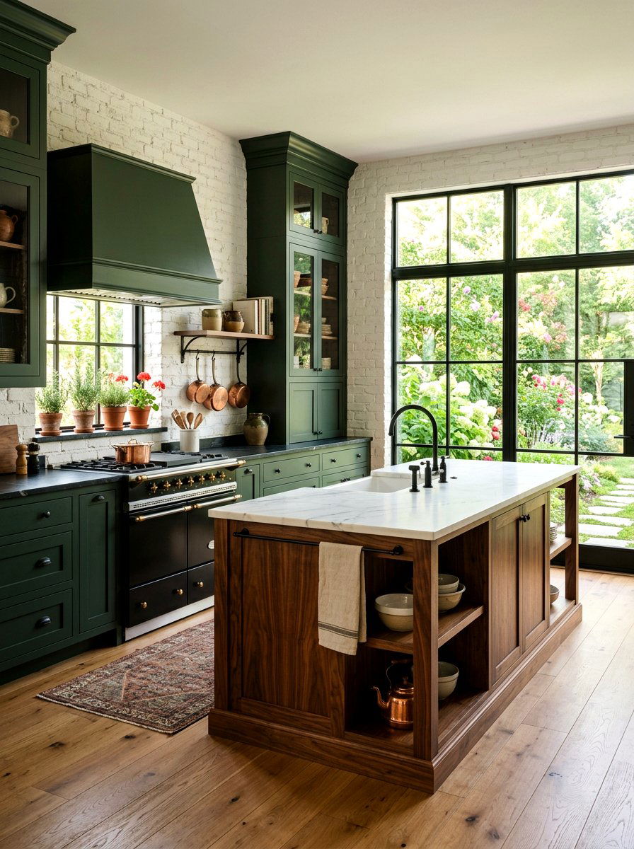 Hunter Green Kitchen - 30 green kitchen ideas