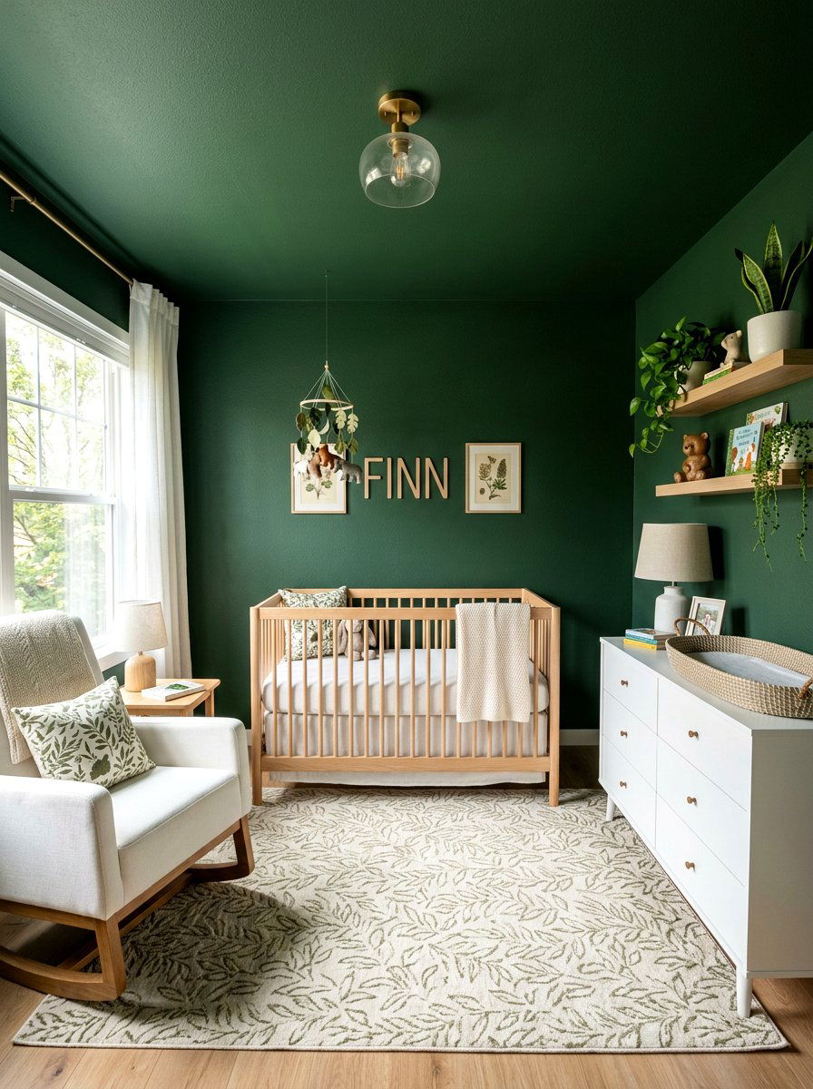 Hunter Green Nursery - 30 botanical drench room ideas