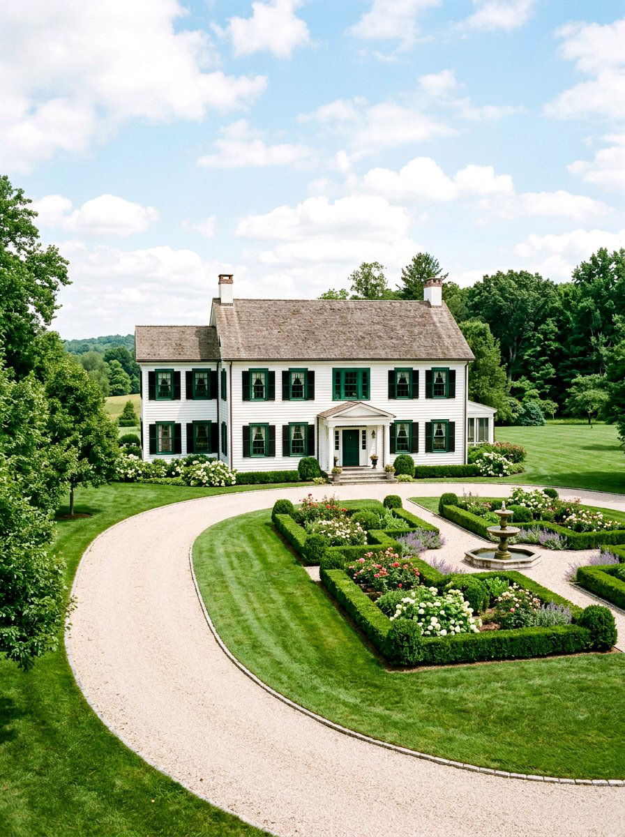 Hunter green exterior window trim - 30 exterior window trim color ideas