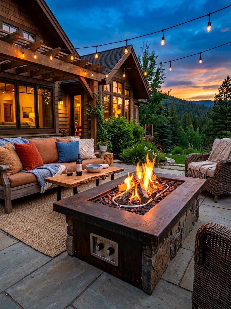 Hybrid Fuel Fire Pit - 30 fire pit patio ideas