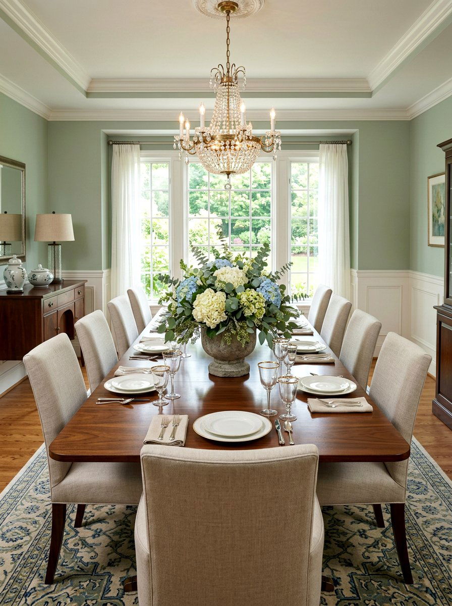 Hydrangea And Eucalyptus Centerpiece - 30 hydrangea centerpiece ideas