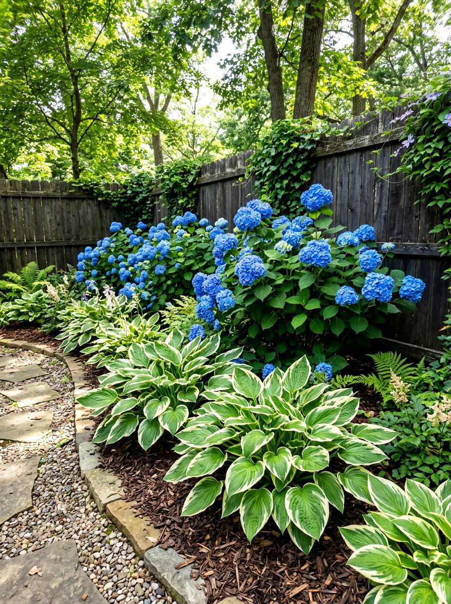 Hydrangea And Hosta Garden - 30 hydrangea garden ideas