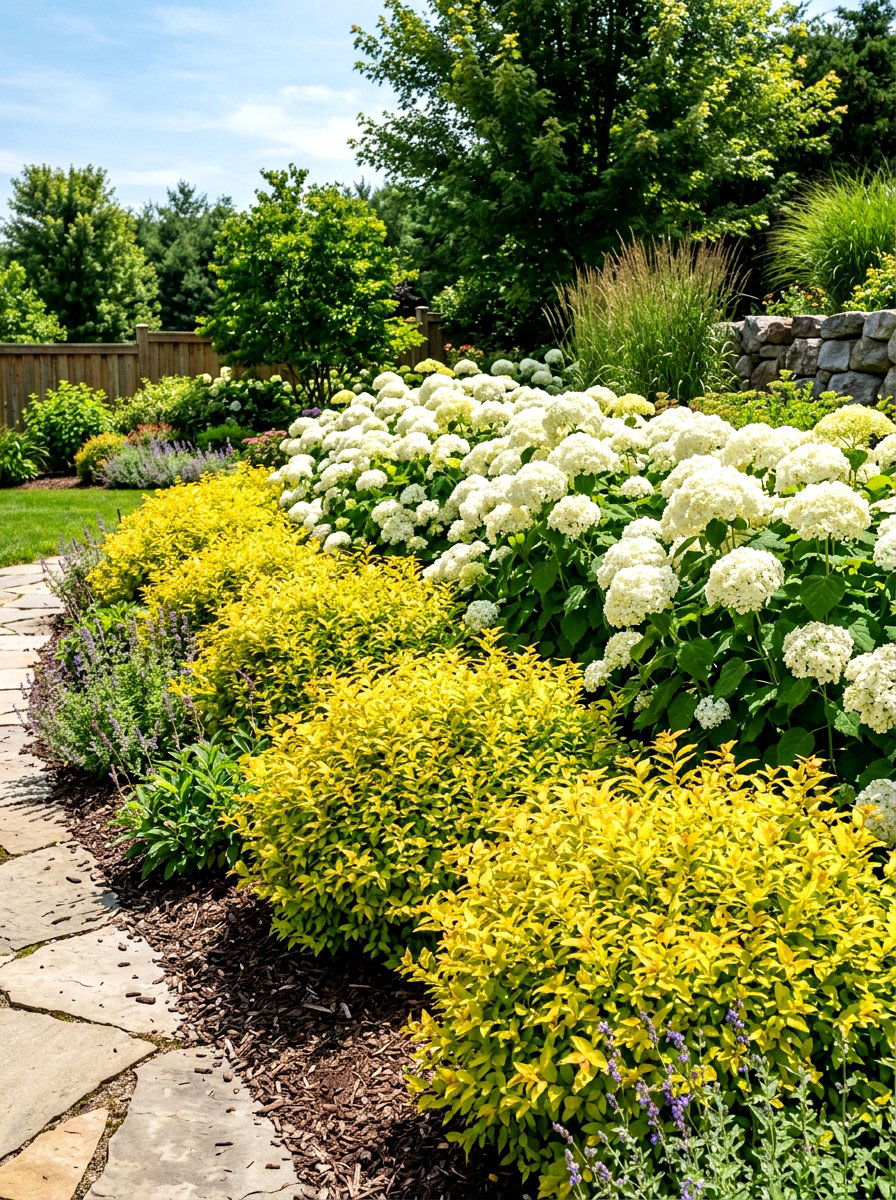 Hydrangea And Spirea - 30 hydrangea foundation planting ideas