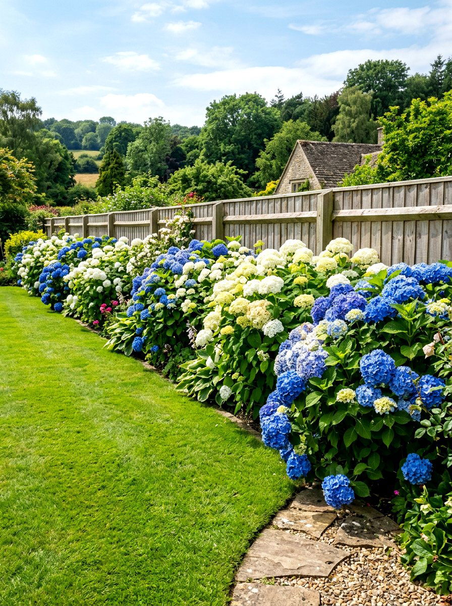 Hydrangea Border - 30 French country garden ideas