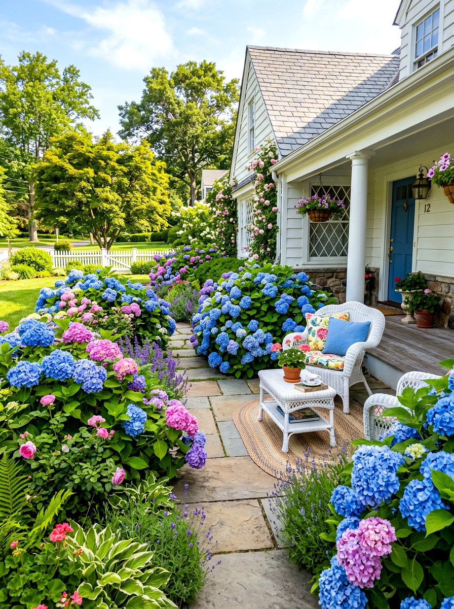 Hydrangea Bush - 30 front yard shrub ideas