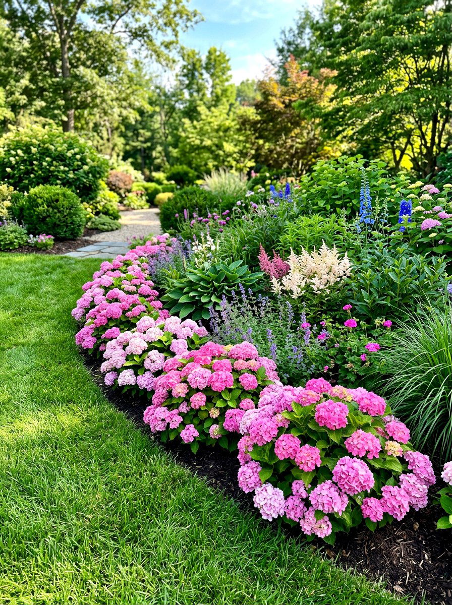 Hydrangea Flower Bed Edging - 30 hydrangea garden ideas