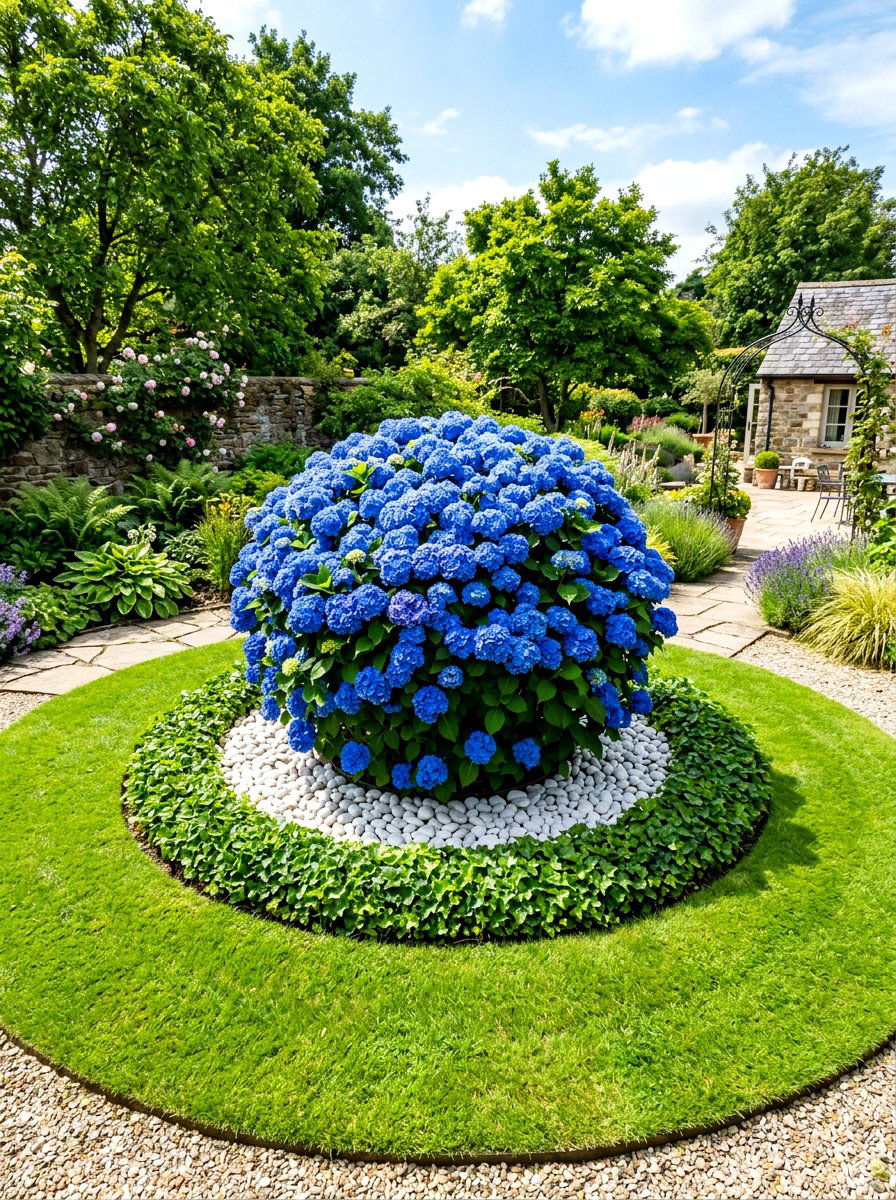 Hydrangea Focal Point - 30 hydrangea garden ideas