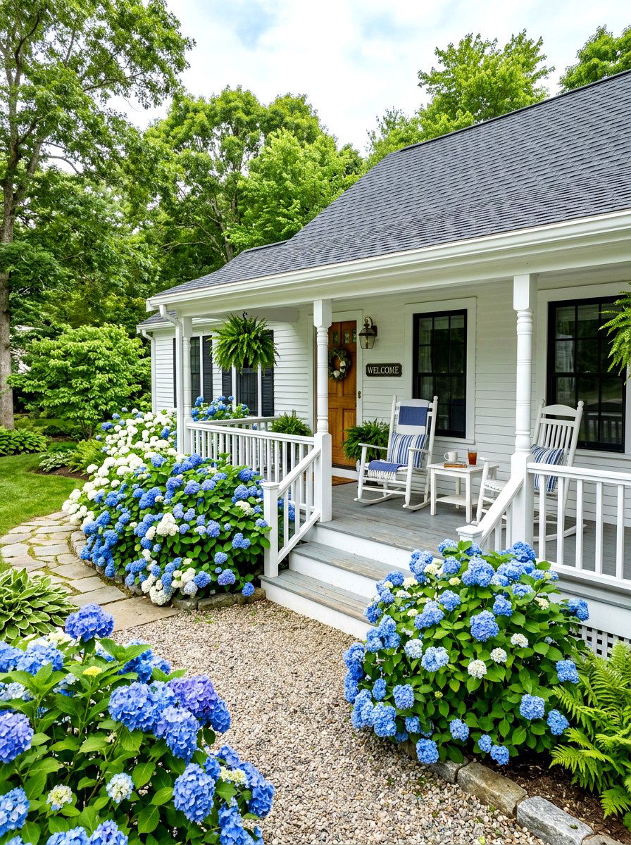 Hydrangea Porch Landscaping - 30 front lawn landscaping ideas