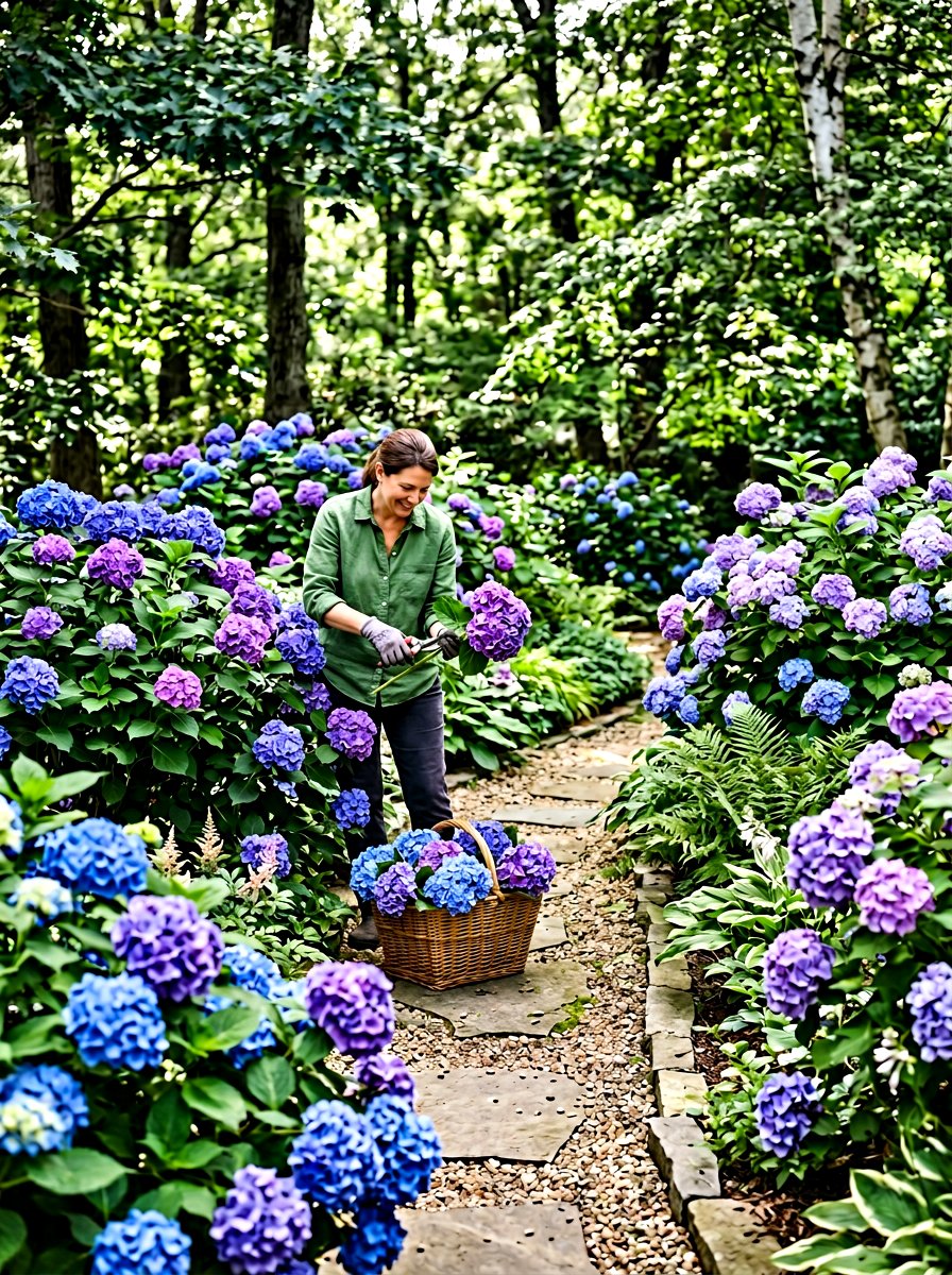 Hydrangea cutting garden - 30 cut flower garden ideas