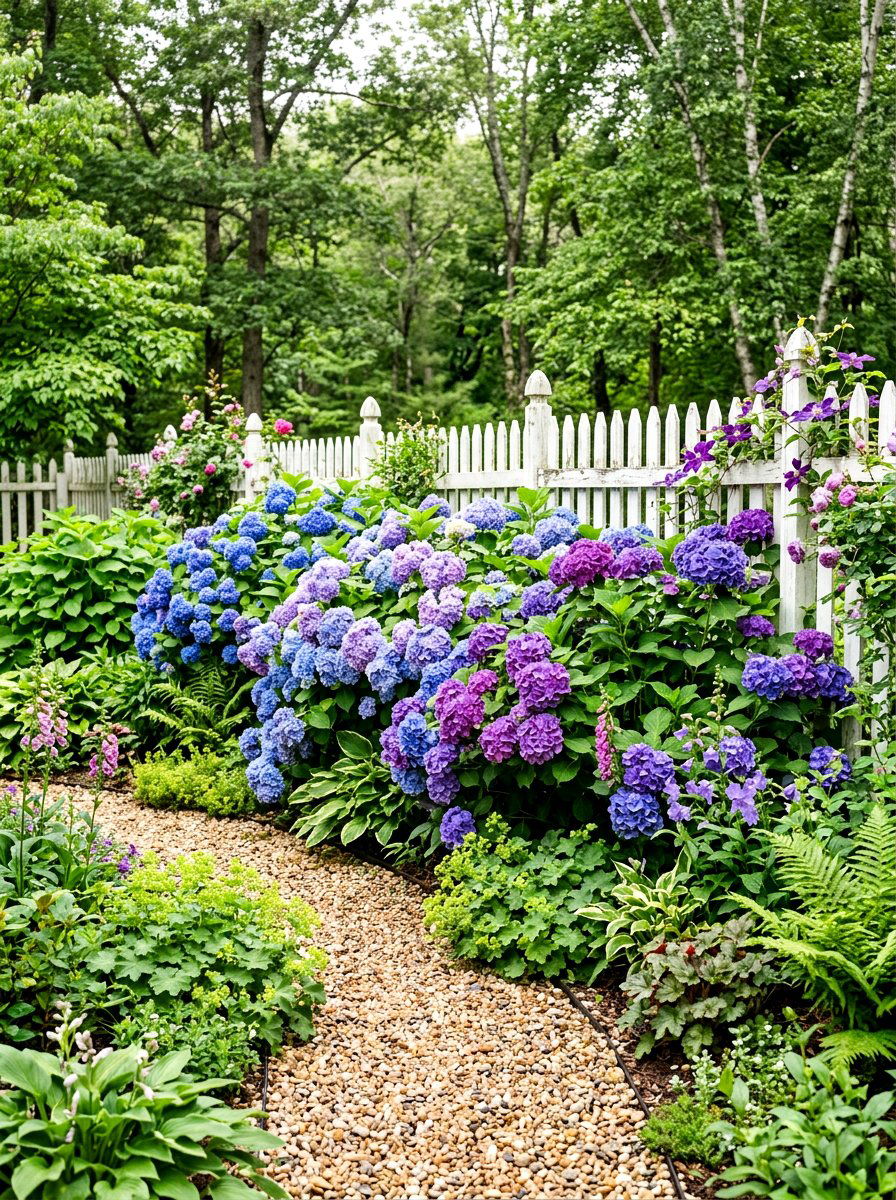 Hydrangea shade garden - 30 shade garden ideas
