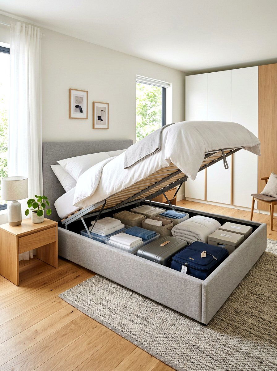Hydraulic Storage Bed - 30 multipurpose furniture ideas