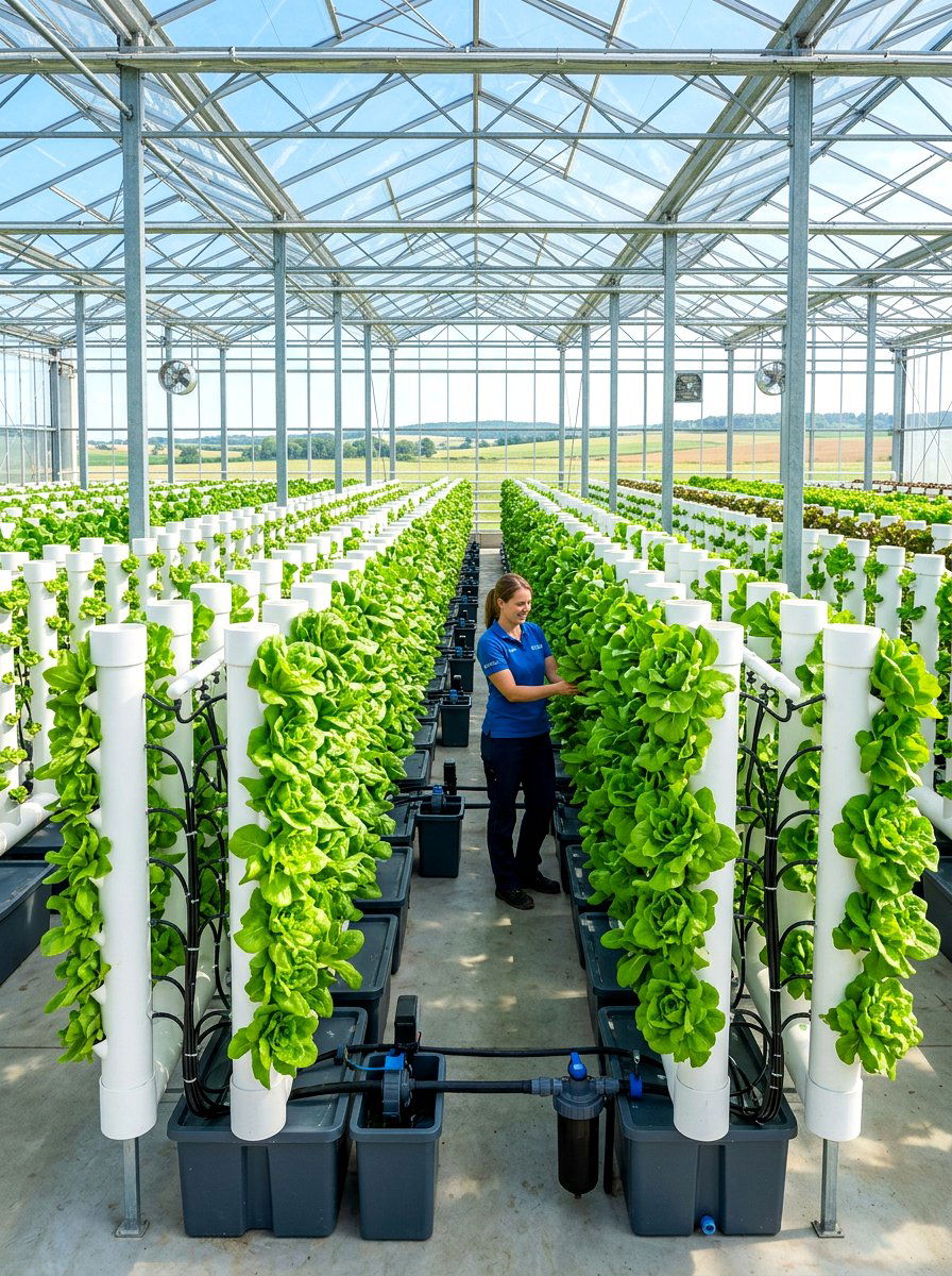 Hydroponic Growing System - 30 greenhouse potting area ideas