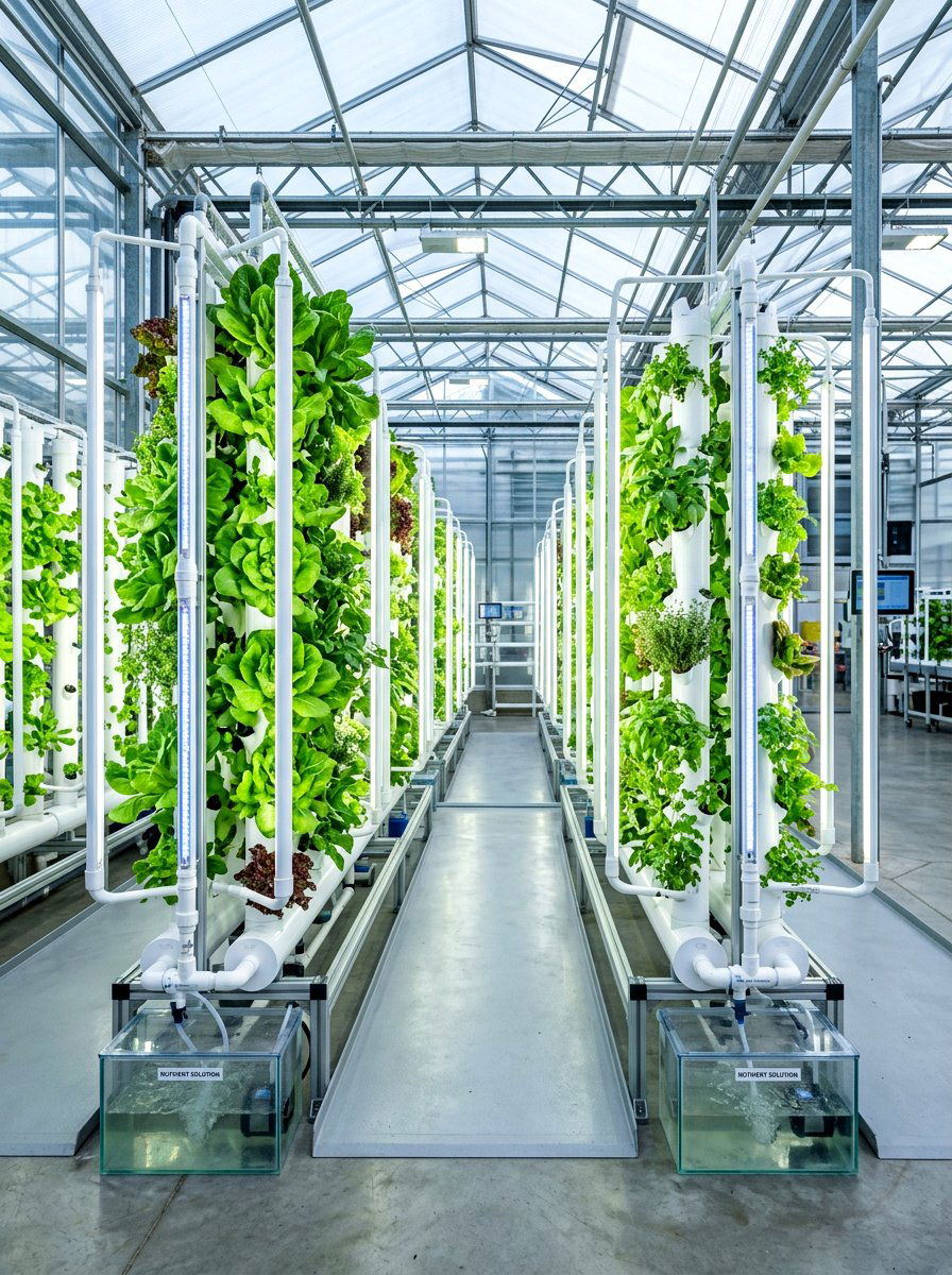Hydroponic Growing Tower - 30 greenhouse plant layout ideas