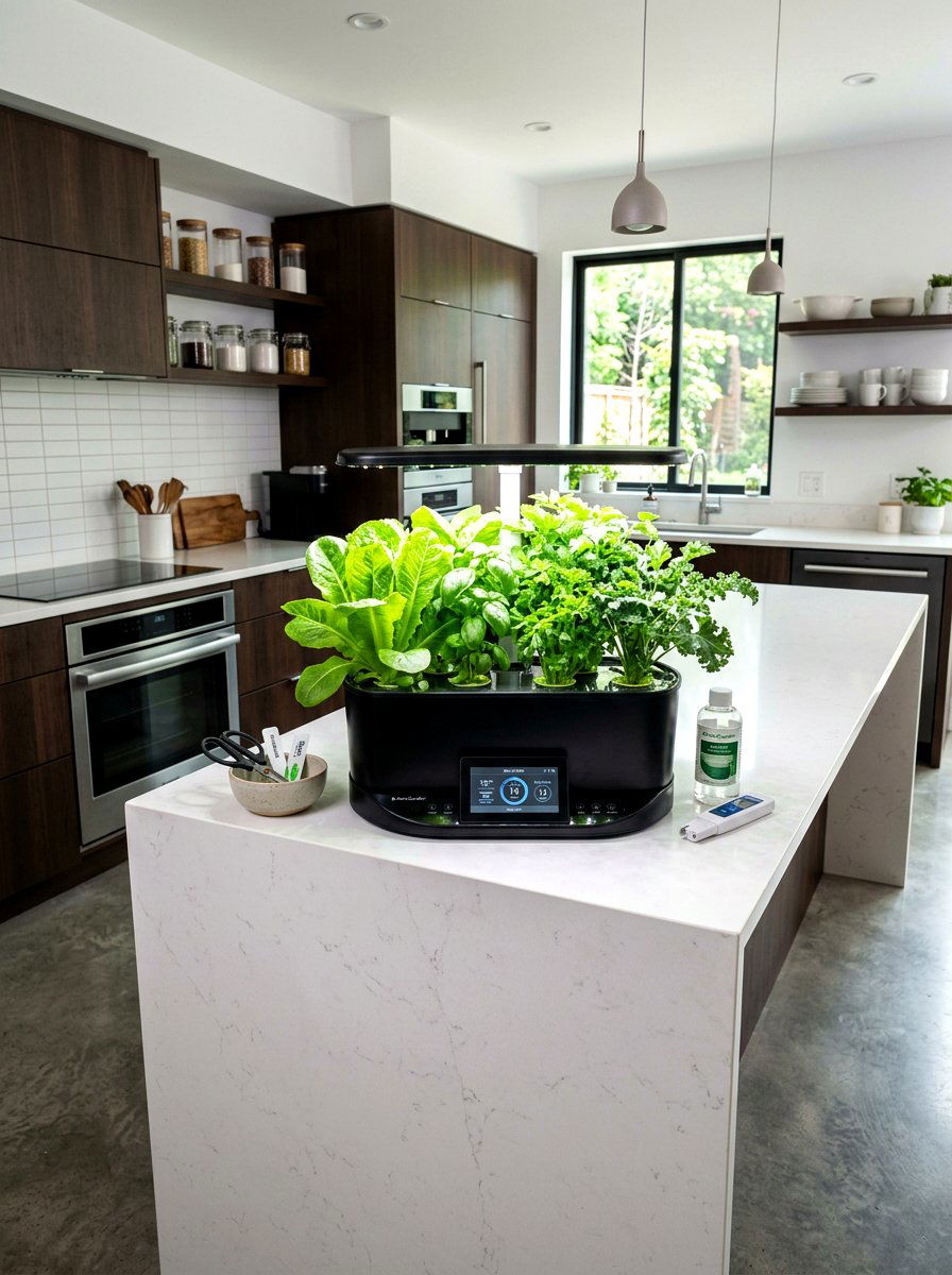Hydroponic Indoor Garden System - 30 modern herb garden ideas