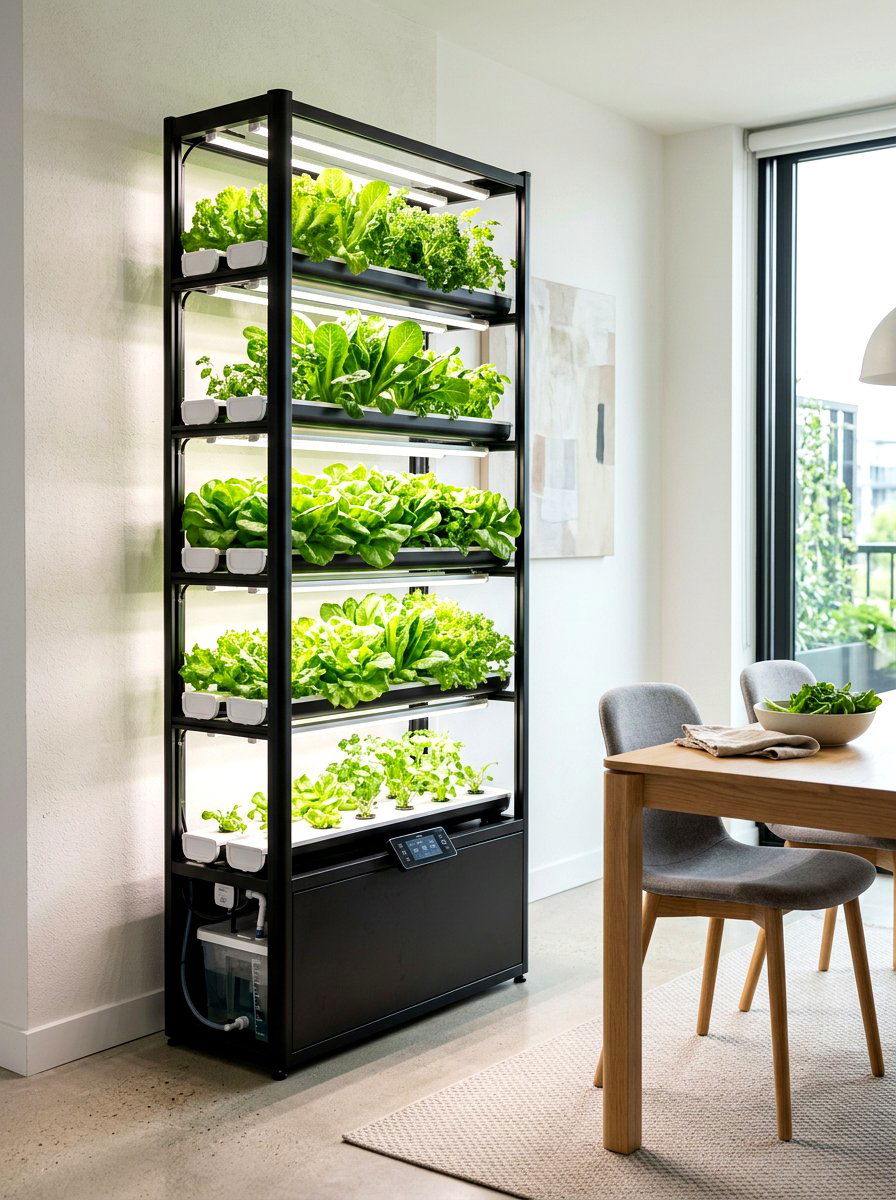 Hydroponic Indoor System - 30 kitchen garden ideas