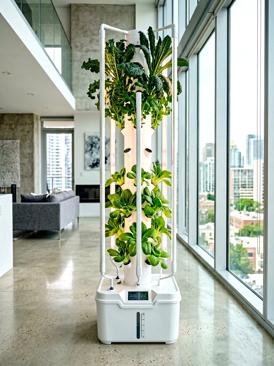 Hydroponic Tower System - 30 vertical garden ideas