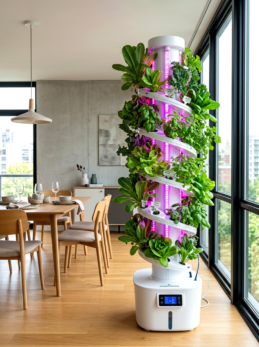 Hydroponic Vertical Garden Tower - 30 indoor vertical garden ideas