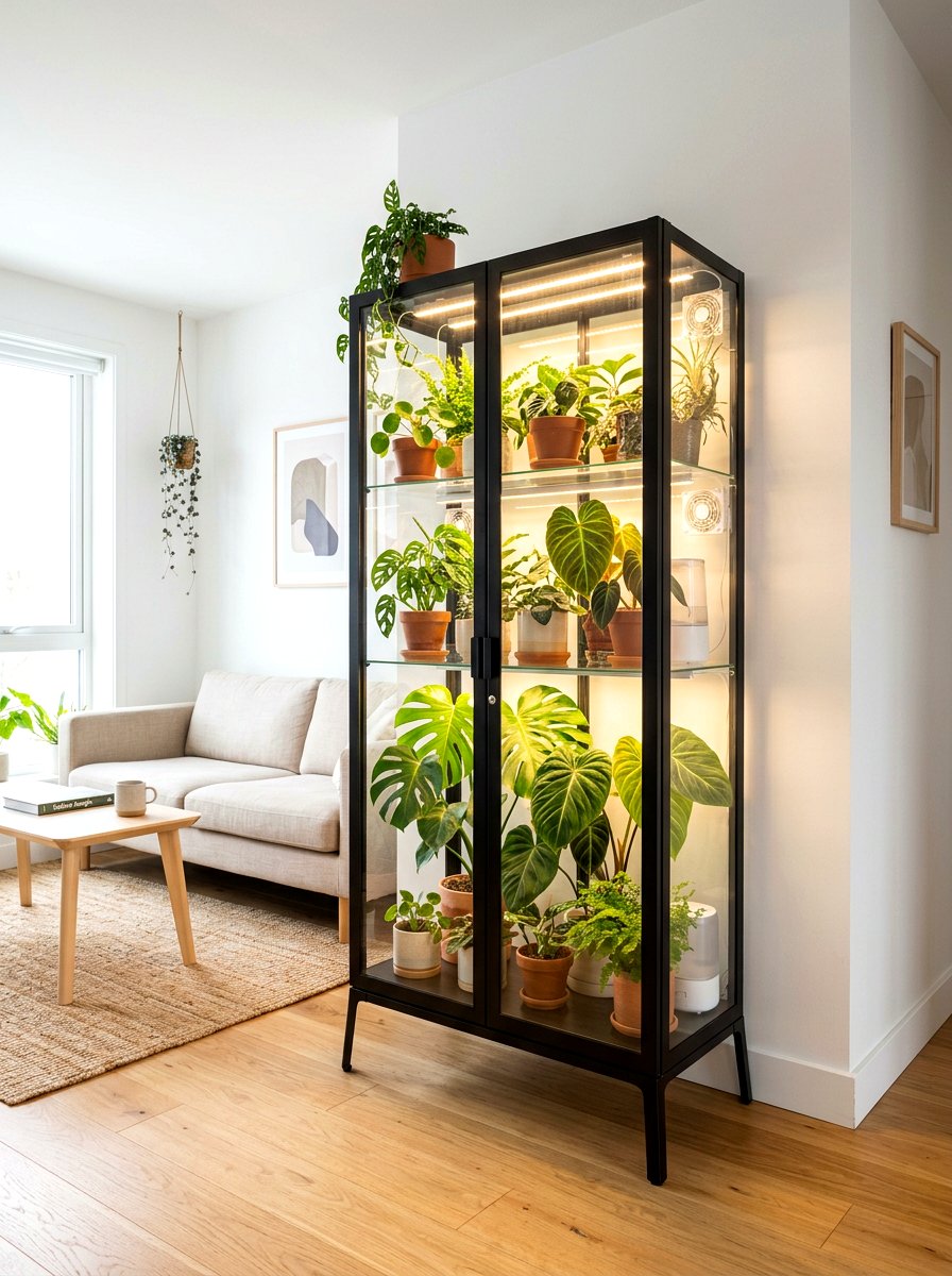 IKEA Greenhouse Cabinet - 30 indoor greenhouse ideas