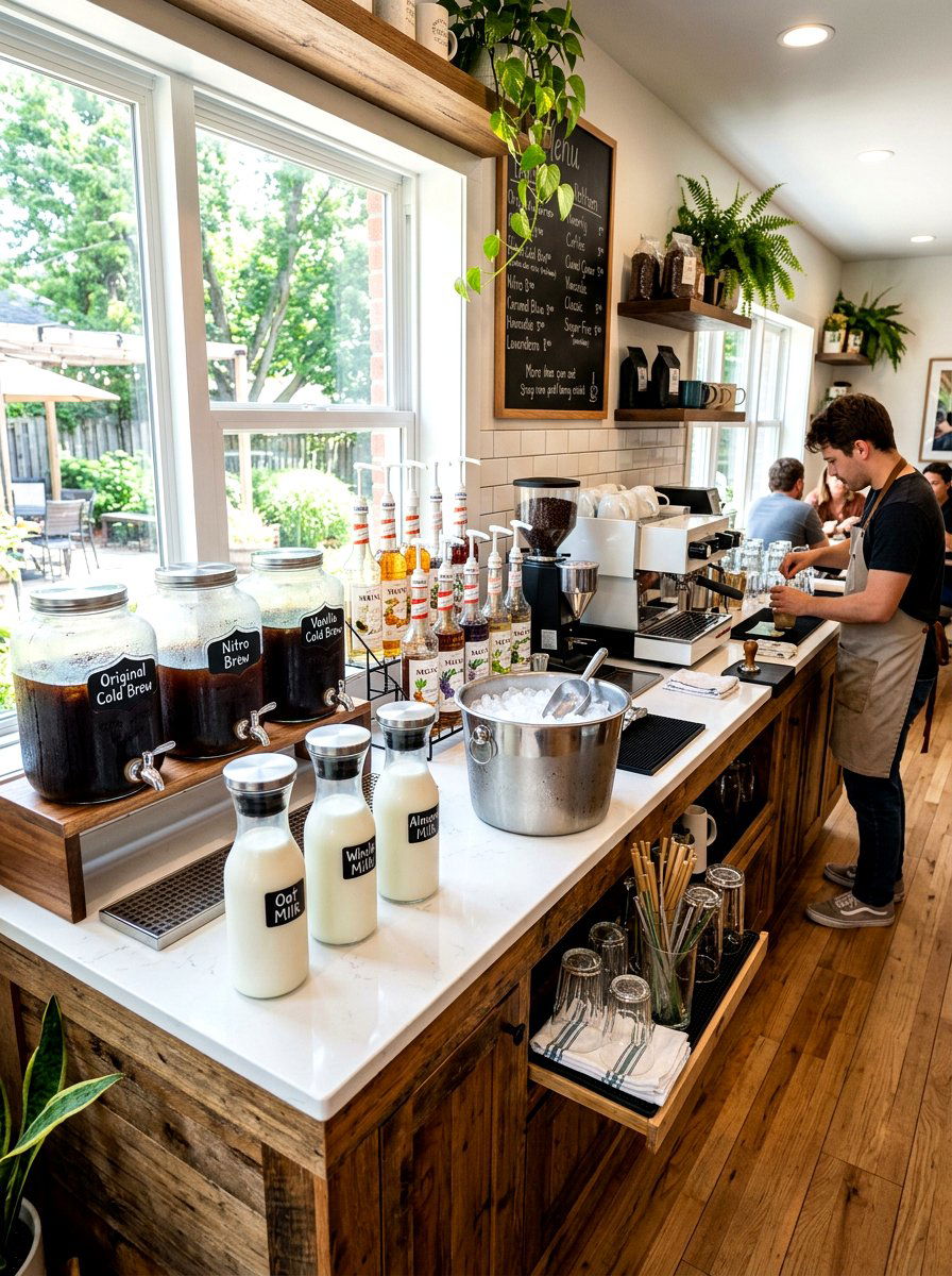Iced coffee bar - 30 summer hosting home ideas