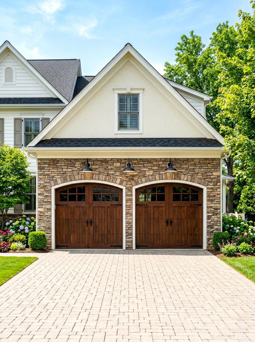 Identical double garage layout - 30 symmetrical curb appeal ideas