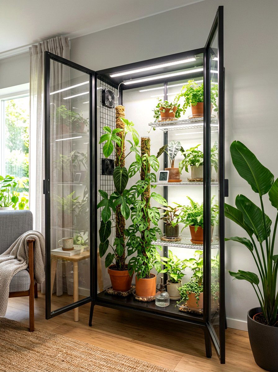 Ikea Milsbo Tall Greenhouse Cabinet - 30 indoor greenhouse cabinet ideas