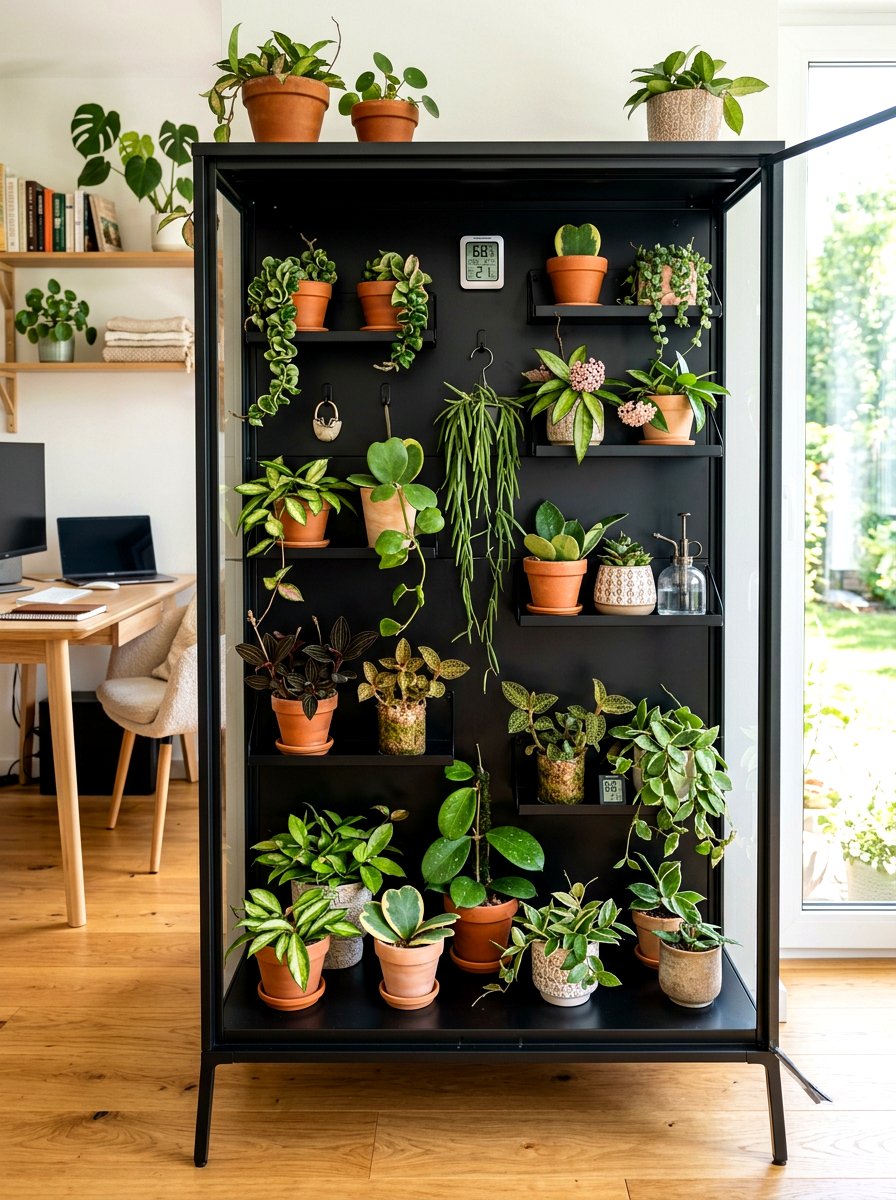 Ikea Rudsta Wide Greenhouse Cabinet - 30 indoor greenhouse cabinet ideas