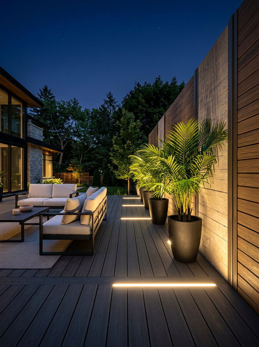 In Floor Up Lighting - 30 deck lighting ideas
