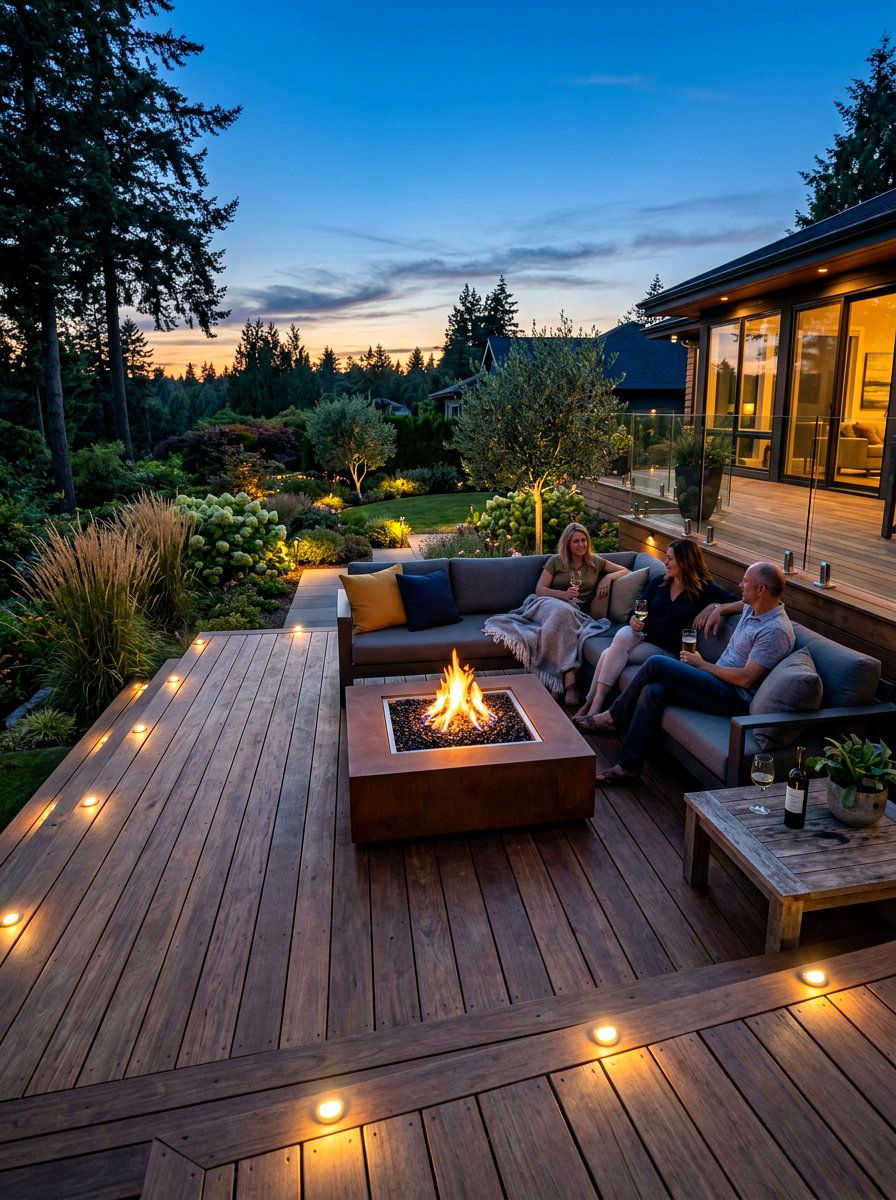 In Ground Deck Lighting Fire Pit - 30 fire pit lighting ideas
