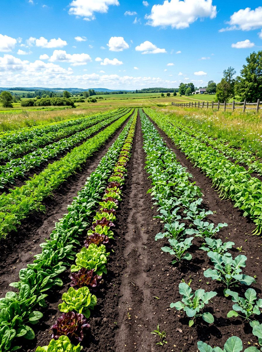 In Ground Garden Row - 30 organic vegetable garden ideas