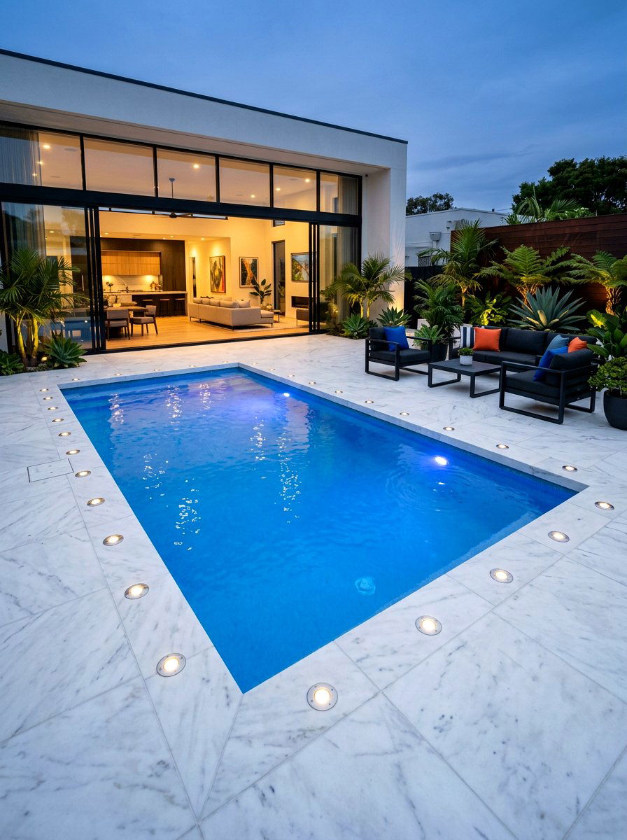 In Ground Pool Deck Lights - 30 pool lighting ideas