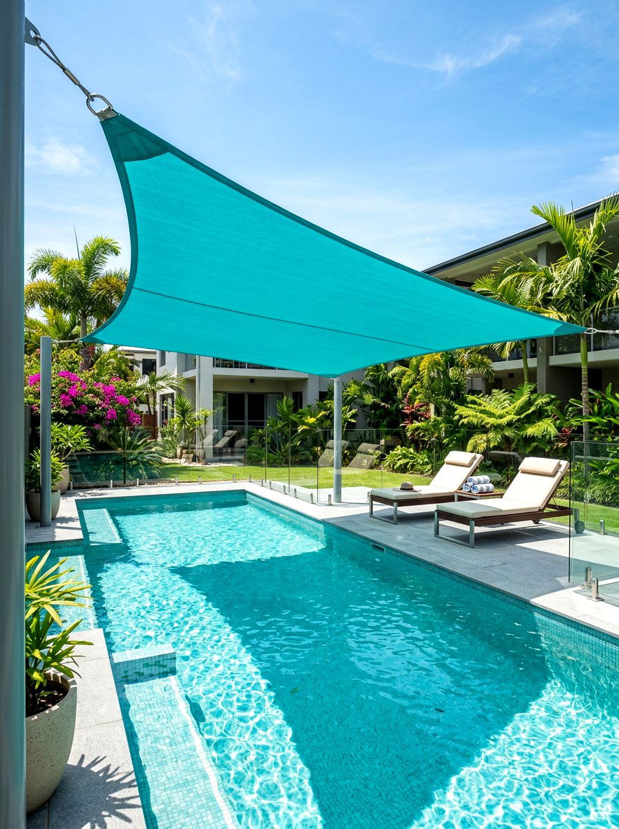 In Ground Pool Shade Sail - 30 shade sail ideas