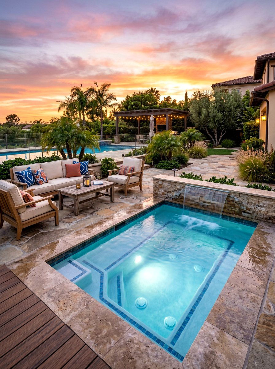 In Ground Spa - 30 backyard spa retreat ideas