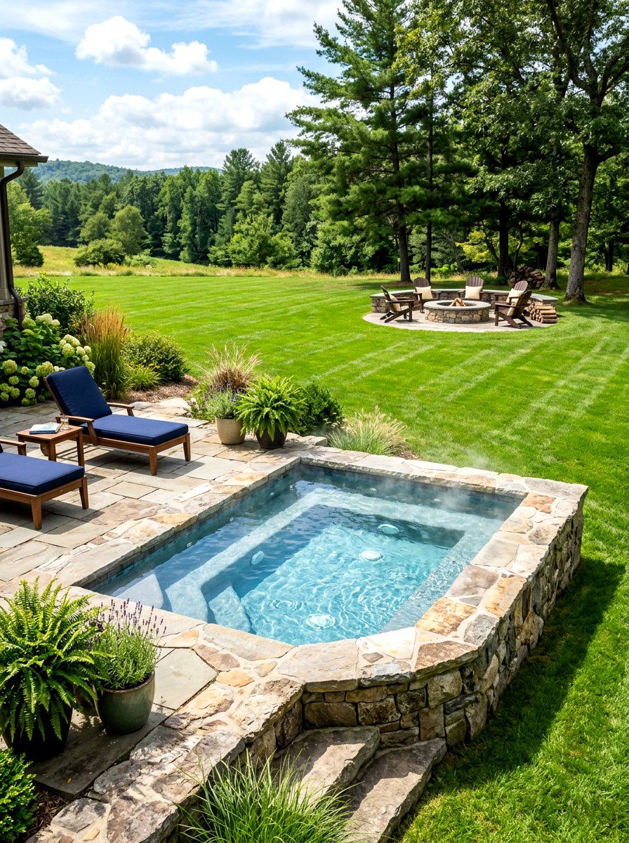 In ground Hot Tub - 30 hot tub patio decor ideas aesthetic